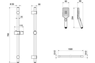 Душевой гарнитур Aquatek Лира AQ2018CR хром